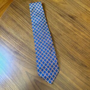 Brooks Brothers Blue Red Patterned Men’s Tie Silk USA Vintage
